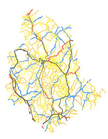 Rete di comunicazione stradale e ferroviaria (DBPRIOR10k) - Umbria